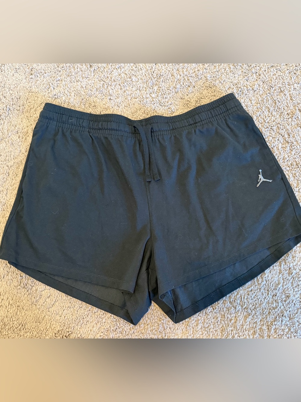 Jordan Women's Black Athletic Shorts with Jumpman Logo